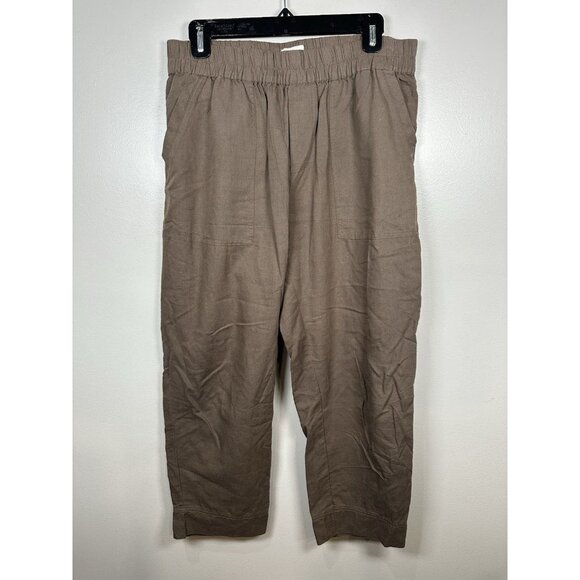 Pact Pants - Pact Organic Cotton Hemp Wide Leg Pants Size Large Minimalist Pants Brown